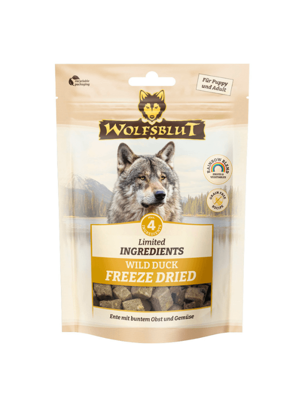 wolfsblut freeze dried priboljški wild duck liofilizirani priboljški za pse