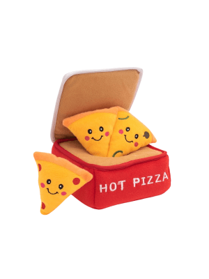 zippy paws burrow pizza box igrača za pse