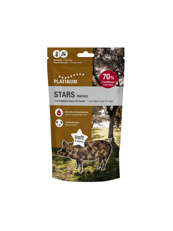 mehki priboljški za šolanje platinum iberico stars 100% meso svinjine