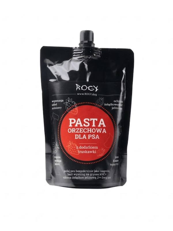 rogy_jagoda Rogy arašidova pasta z jagodami za pse 300 g