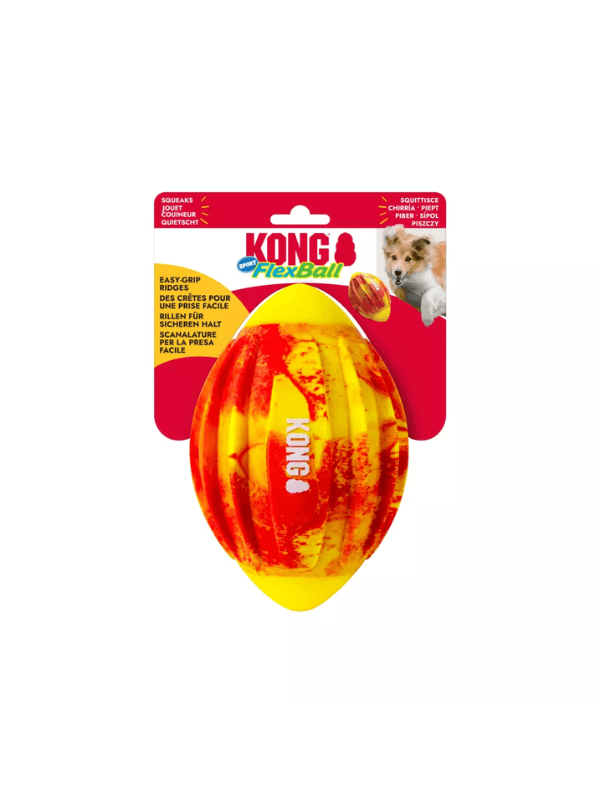 kong_flexball_football KONG Flexball Sport Football za pse KONG žoga za prinašanje psa Interaktivna pasja žoga s piskalom